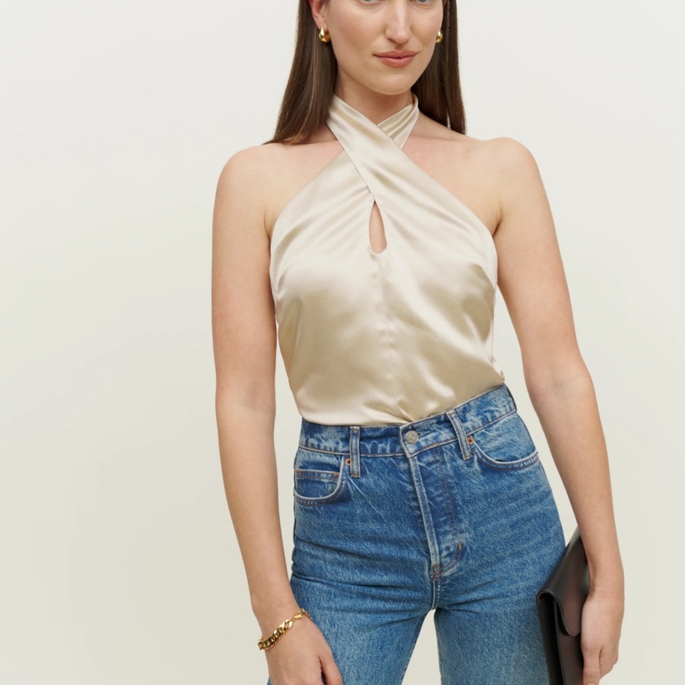 Reformation Paris Silk Top